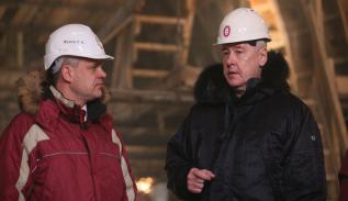 Мэр Москвы осмотрел ход строительства станции метро «Нижняя Масловка»